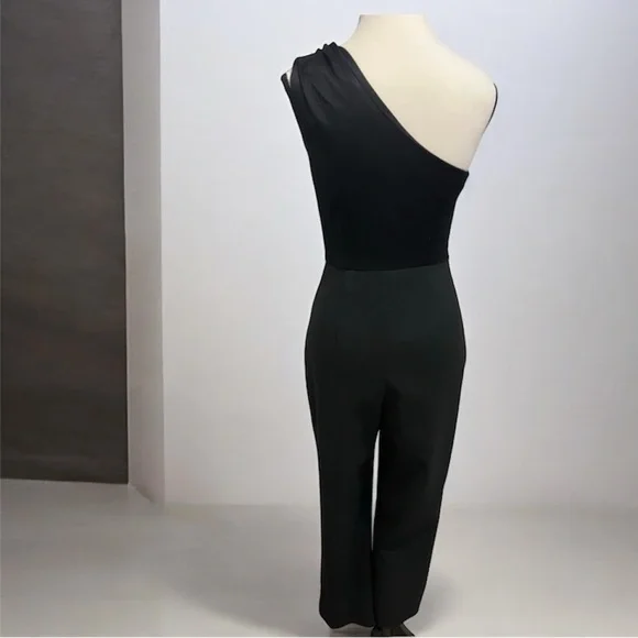 Ted Baker One Shoulder Black Jumpsuit Size 1 New With Tags $375 Retail